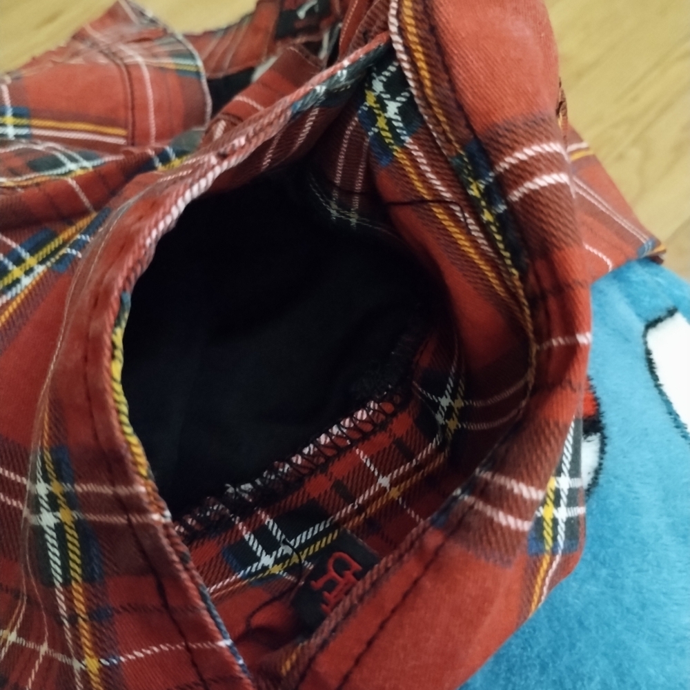 Royal Bones By Daang Goodman Hot Topic Plaid Punk Pants 32 Red S2012 Nwot - Picture 7 of 10